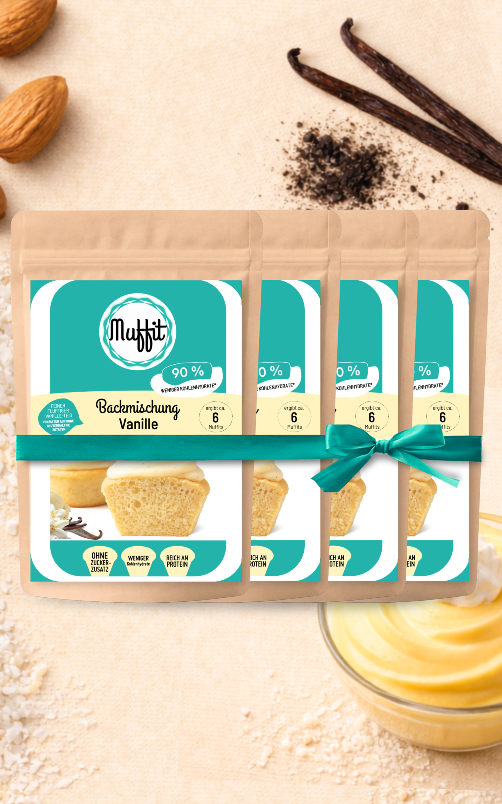 Muffit's VANILLE-SPARSET 4er-Pack