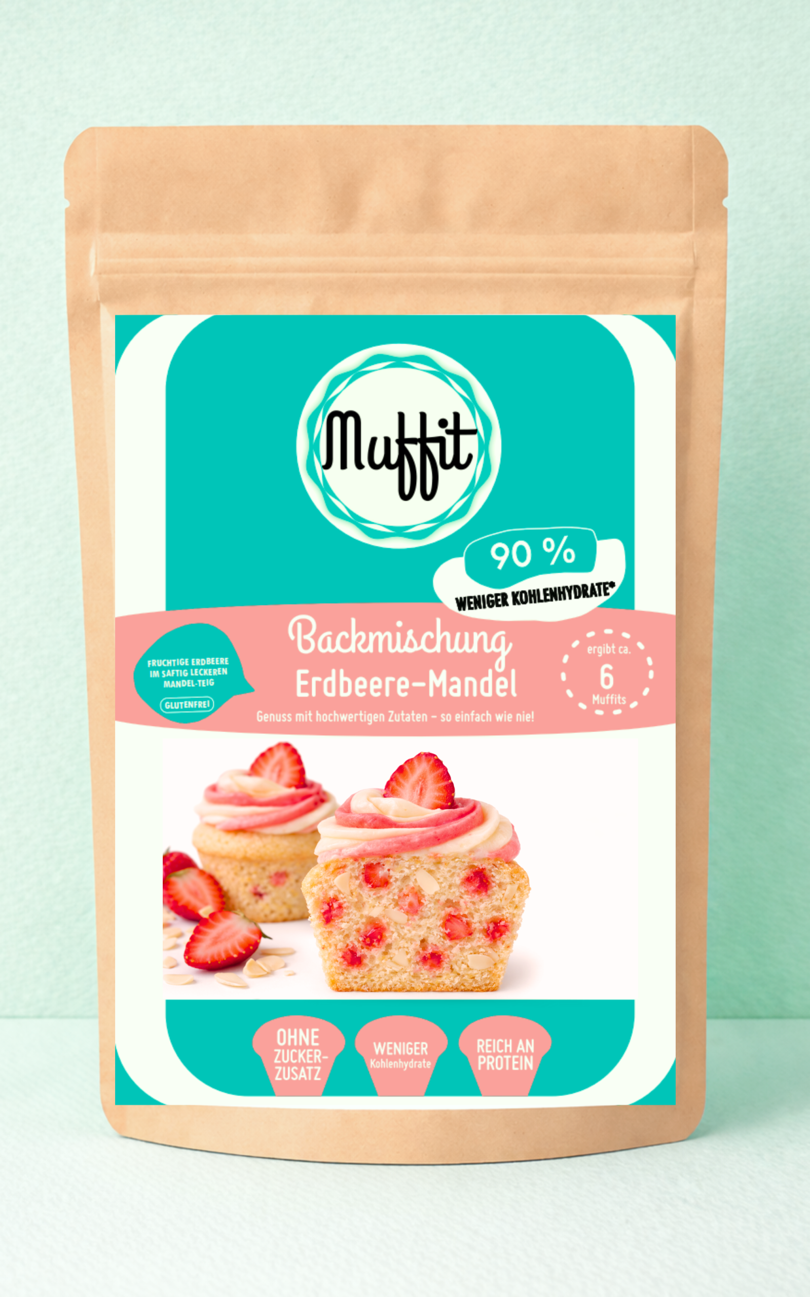 Muffit's ERDBEERE-MANDEL 6er Backmischung