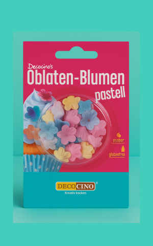 Oblaten-Blumen, pastell